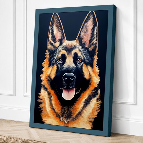 Alert german shepherd - german,