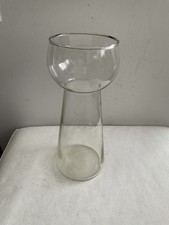 Clear glass hyacinth vase,h 7.3/8”