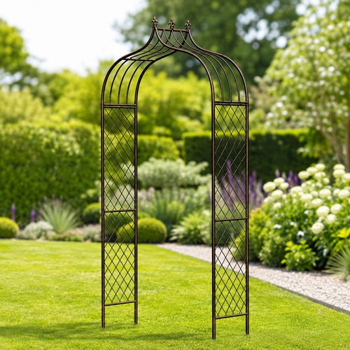 Metal garden arch - garden,