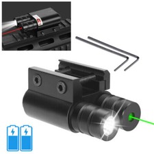 Compact Green Dot Laser Sight & LED Flashlight Pistol Light Hunting 20mm Rail UK