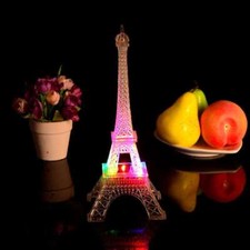 2024 Olympic Games Souvenirs Gift 25cm 7 Color Eiffel Tower Light Up Decor Model