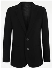 NEW SENIOR/JUNIOR Boys School BLACK TEFLON BLAZER  Age 9-18 Uniform Funeral