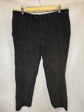 M&S Sartorial Mens Corduroy Black Trousers Size W38" L31"