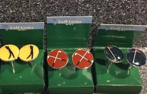 Golf cuff links sets - golf,
