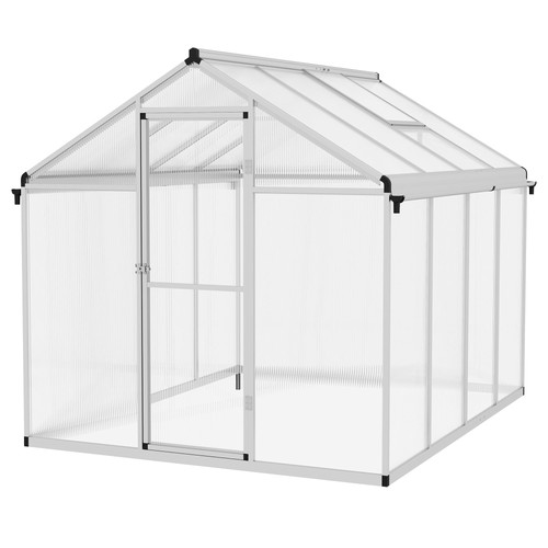 Aluminium greenhouse 6ft - aluminium,