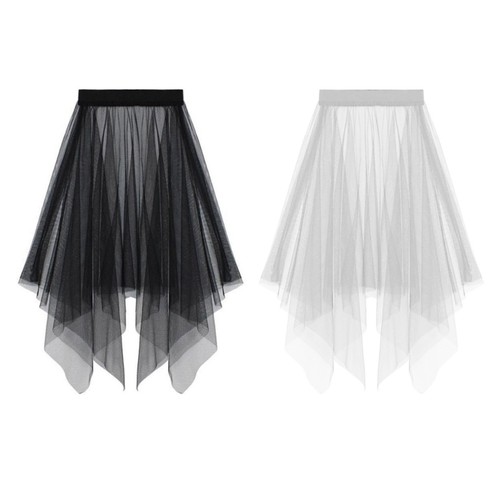 Women sheer mesh long skirt - women,