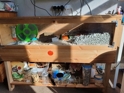 Large wood hamster cage - wood,
