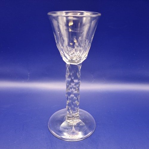 Georgian wine glass facet cut - georgian,