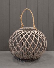 Extra Large Spherical Round Wicker Candle Lantern