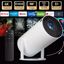 5G 4K Projector Smart HD LED WiFi Bluetooth HDMI USB Android Office Home Theater