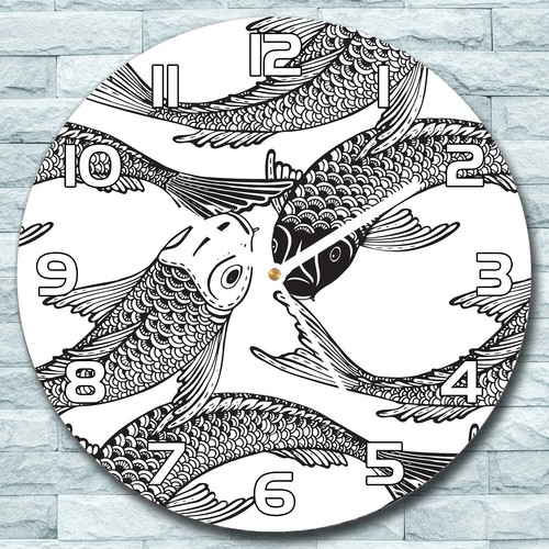 Glass wall clock - clock, 30