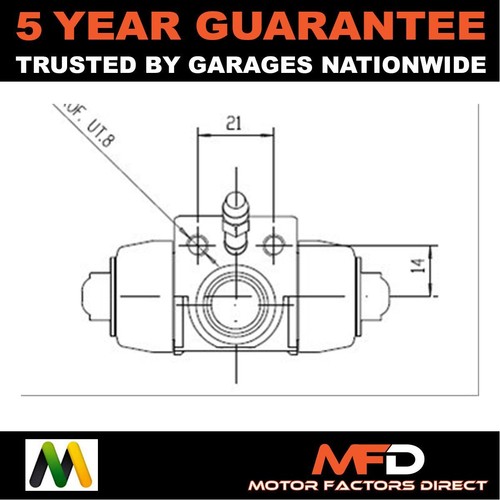 Wheel brake cylinder rear - wheel,