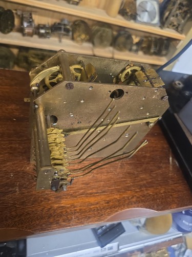Antique clock mechanism with - clock,