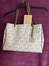 Michael Kors - Woman’s Vanilla Logo Signature Tote Bag With Original Dust Bag