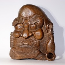 Japanese Wooden Daruma Mask