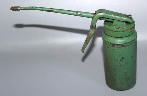 Vintage wesco green metal oil - wesco,