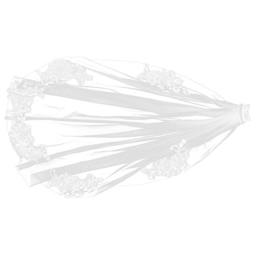 Elegant white bridal veil - bridal,
