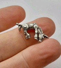 Vintage 925 Sterling Silver Articulated Donkey Mule Burro Pendant Charm  