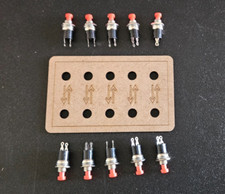 10 PUSH  TO MAKE  SWITCH SWITCHES 10 X RED  PECO HORNBY POINT MOTOR +FACE PLATE