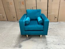 EX-SAMPLE Model - Piped Straight Arm Chair in Peacock Velvet, QC Checked!
