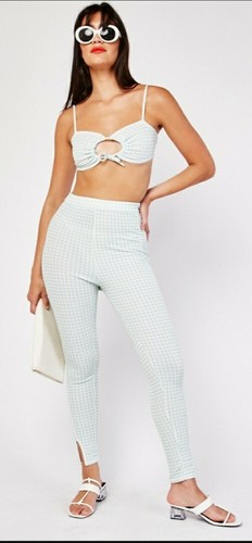 Missguided gingham two piece - gingham,