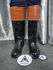 Riding leather boot with - riding,
