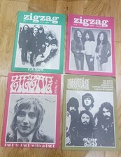 4 x Zig Zag Magazines issues 11,12,14,19 Early 70s CSNY, Byrds, Dylan VGC