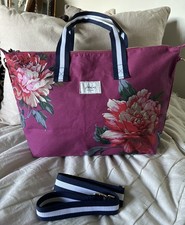 Joules canvas lightweight weekend crossbody tote bag shoulder bag