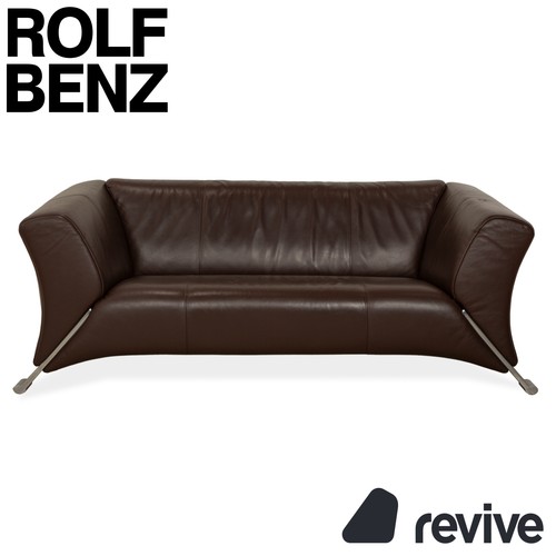 Rolf benz 322 leather seater - 2,