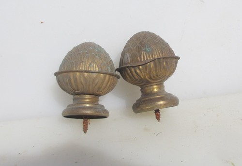 Victorian brass curtain pole - brass,