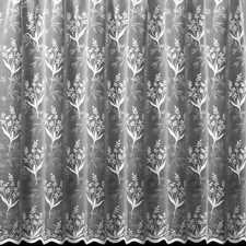 MAISIE DESIGN WHITE NET CURTAIN ALL SMALL SIZES DROP (20" - 90") *SOLD BY METRE
