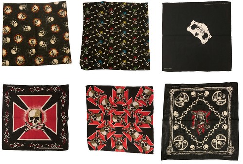 Black skull bandanas x - black,