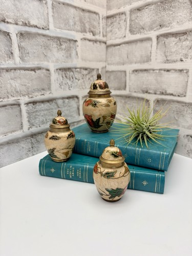 Vintage brass cloisonne floral - brass,