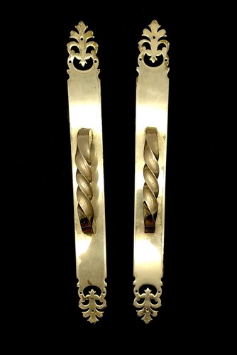 Vtg pair solid - 18”, brass