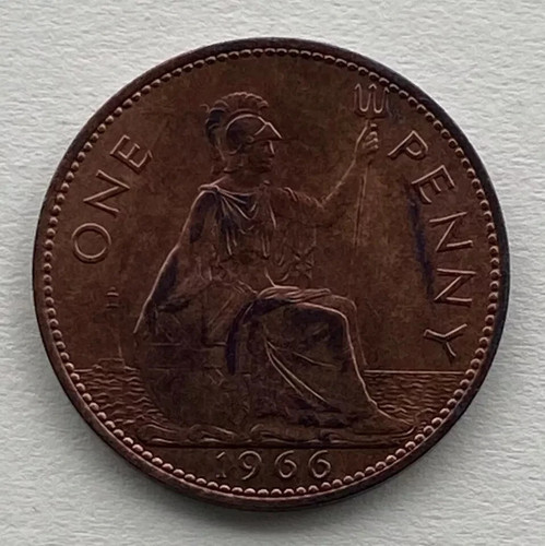 1966 great britain one - britain, penny