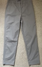 MARKS AND SPENCER SIZE 14 LEG 29 SOFT KHAKI GREEN HIGH RISE STRETCH COTTON CHINO