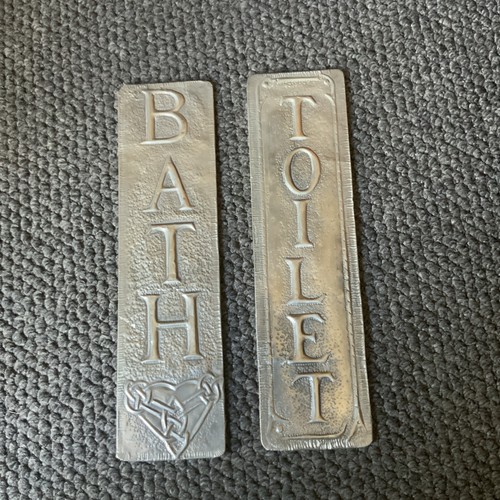 Pair vintage door signs - pair,