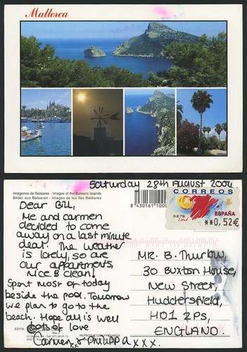 Spain mallorca postcard - mallorca,