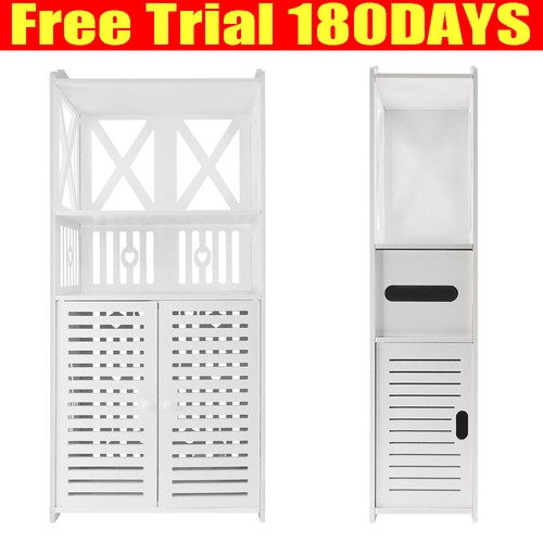 White bathroom cabinet - white,