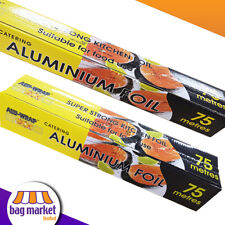Aluminium Kitchen Tin Foil Roll 75 Metres, Alu Wrap, 300mm, 450mm, Food Wrap