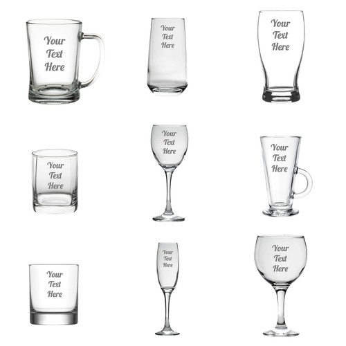 Personalised engraved glass - personalised,