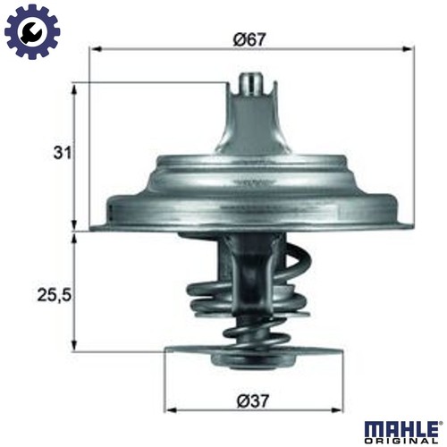 Thermostat coolant 87d - tx,