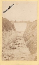 SCARCE CDV OF THE LOUISA BRIDGE AT BROADSTAIRS, KENT VICTORIAN ANTIQUE PHOTO