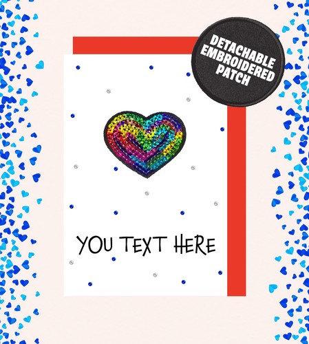 Personalised rainbow heart - personalised,