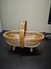 Charming Vintage Hand Painted/Handmade Small Sussex Trug