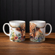 Handmade highland cow mug - handmade,