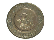 Rare Vintage Embossed brass