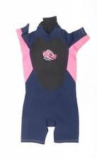 Gul Girls Blue Pink Short Sleeve Neoprene Wetsuit 7-8 Years Surf Swim Suit
