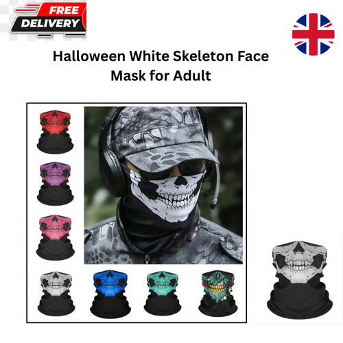 Skeleton skull snood biker - snood,
