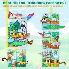 Soft Book for Babies 0-24 Months Fabric Activity Cloth Book Touch and Feel To